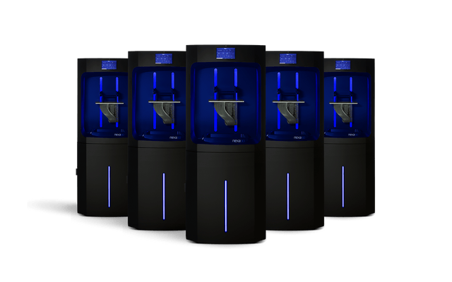 Nexa3D NXE 400 industrial 3D printer with parts