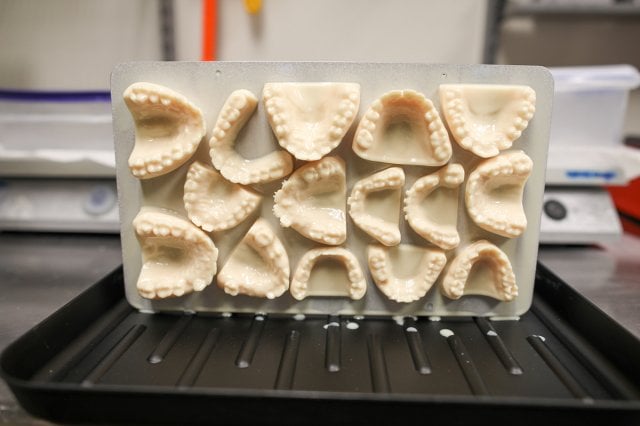 Multiple 3D printed dental models